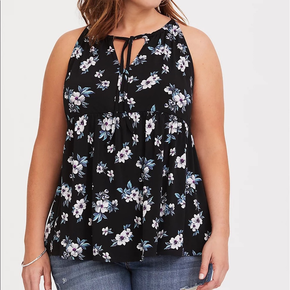 Torrid jersey babydoll tank